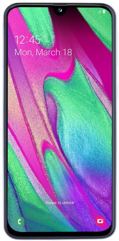 Samsung Galaxy A40 smartphone (vit)