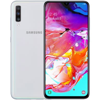 Samsung Galaxy A70 smartphone (vit)