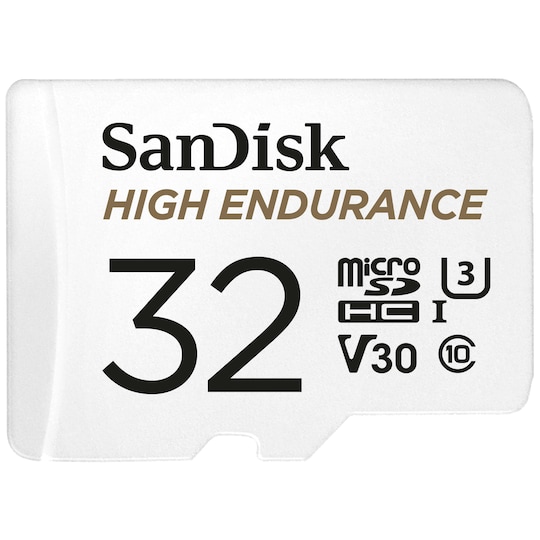 SanDisk MicroSDXC Endurance med SD adapter 32 GB minneskort