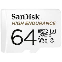 SanDisk MicroSDXC Endurance med SD adapter 64 GB minneskort