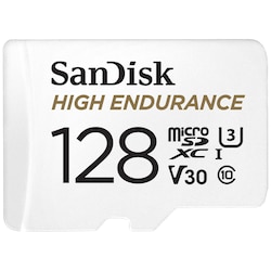 SanDisk MicroSDXC Endurance med SD adapter 128 GB minneskort