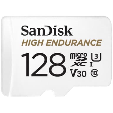 SanDisk MicroSDXC Endurance med SD adapter 128 GB minneskort
