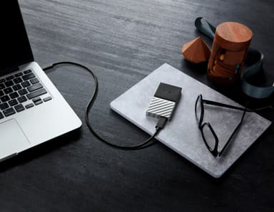 WD My Passport portabel SSD 2 TB (svart/grå)