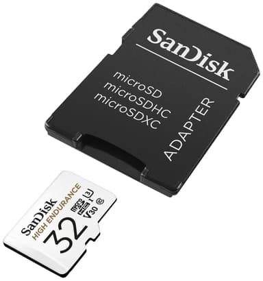 SanDisk MicroSDXC Endurance med SD adapter 32 GB minneskort