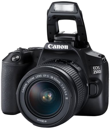 Canon EOS 250D DSLR kamera EF S 18 55 mm III objektiv