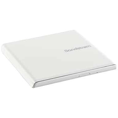 Sandstrøm extern USB Slim DVD/CD brännare (vit)