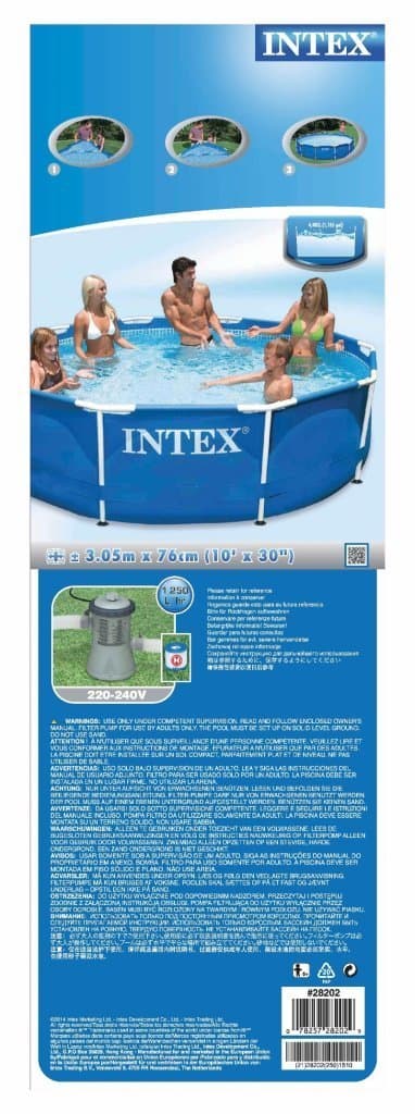 Intex rörpool 305 x 76 cm ovanmark inkl filterpump