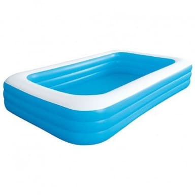 Jilong Uppblåsbar Pool Rektangulär 3 Ringar, Blå, 305 x 183 x 56 cm