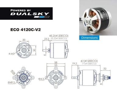 Dualsky ECO 4120C V2 430KV 280 gram