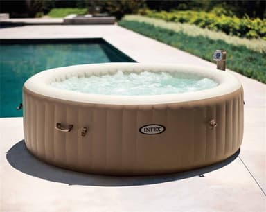 INTEX PureSpa Bubbel Massage uppblåsbart spabad 6-pers. Runt spa 216x71cm