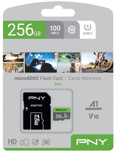 PNY Elite Micro SD V10 minneskort 256 GB