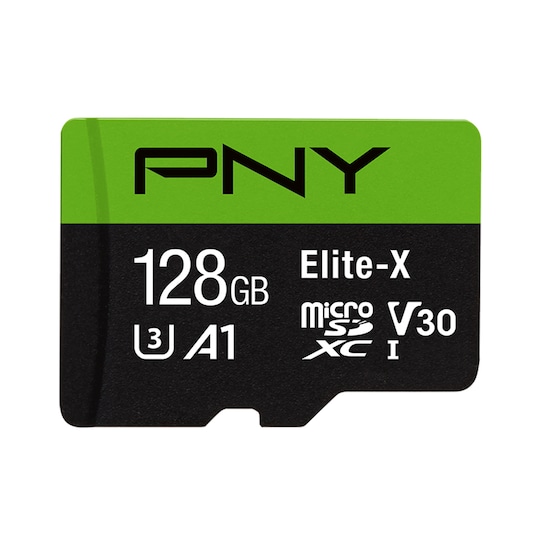 PNY Elite-X Micro SDXC U3 V30 minneskort 128 GB