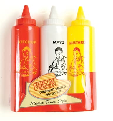 Condiment Bottle Set / 14oz - Ketchup, Mayo, Mustard - 14 oz
