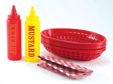 BBQ Serving Set / 6 korgar, 6 Liners, 2 kondensflaskor