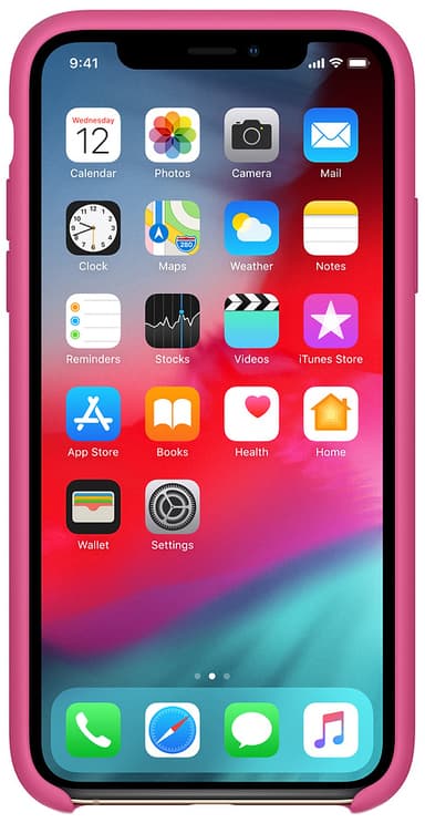 Apple iPhone Xs silikonfodral (dragon fruit)