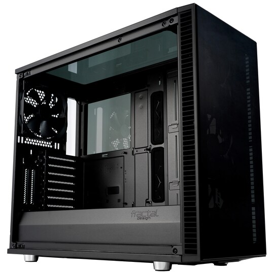 Fractal Design Vision S2 PC datorchassie (svart/härdat glas)