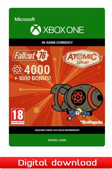 Fallout 76 4000 +1000 Bonus Atoms - XOne
