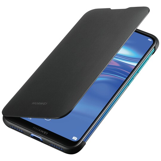Huawei Y7 2019  flipfodral (svart)