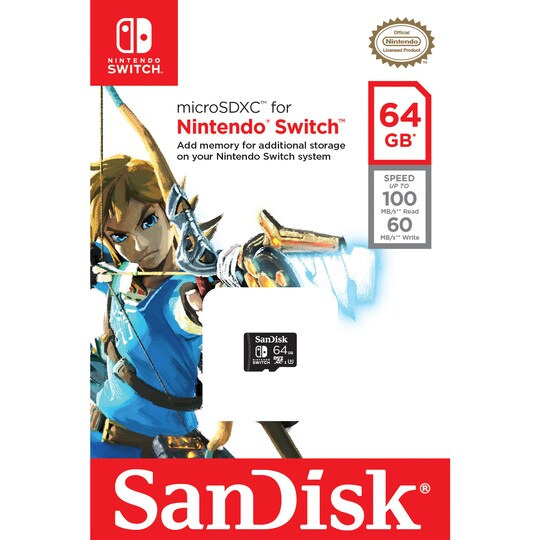 SanDisk Micro SD-kort till Nintendo Switch 64 GB