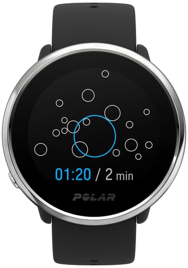 Polar Ignite träningsklocka S (svart/silver)