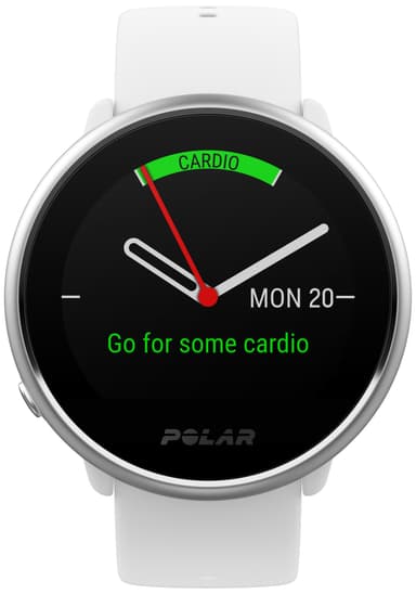 Polar Ignite träningsklocka S (vit/silver)