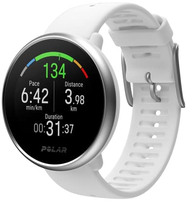 Polar Ignite träningsklocka S (vit/silver)