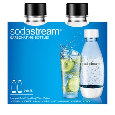 SodaStream Fuse Flaska 2 x 0,5 liter (svart)