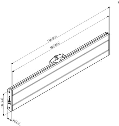 Vogels Pro PFB 3407 monteringskomponent (svart)