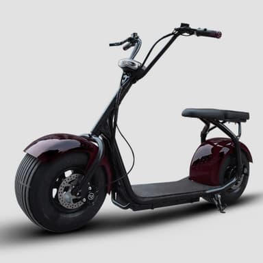 Greatwhite Fatbike Chopper 1000W, 35Km/h - Svart