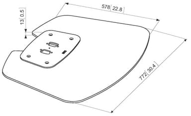 Vogels Pro PFF 7020 golvplatta (silver)