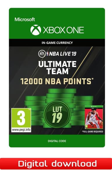 NBA LIVE 19 ULTIMATE TEAM - 12000 NBA POINTS - XOne