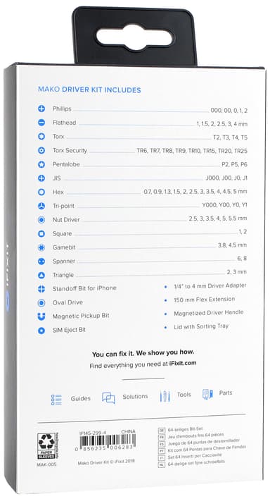 iFixit Mako 64-bit precision skruvbitskit