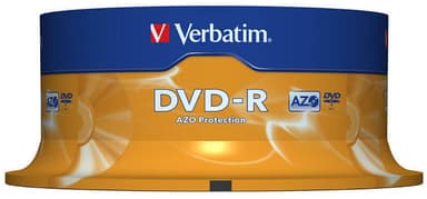 Verbatim spindel DVD-R 16x, 25-pack cakebox