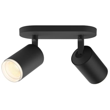 Philips Hue Fugato svart spotlight 2x5.7W 230V