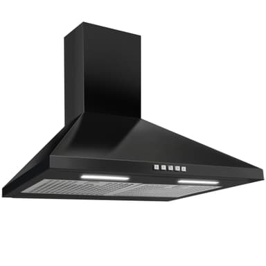 Ecotronic Vägghängd Köksfläkt EPH609B (svart 60cm)
