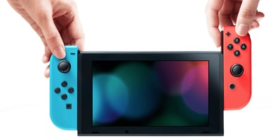 Nintendo Switch gaming konsol 2019 + Joy-Con (neonblå/röd)
