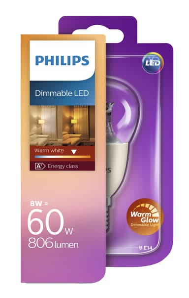 Philips LED WarmGlow glödlampa 8718696580653