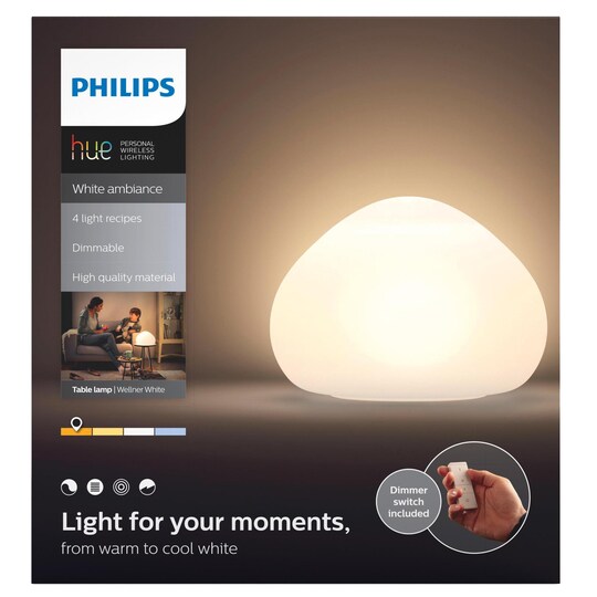 Philips Hue White ambiance Wellner bordslampa (E27)