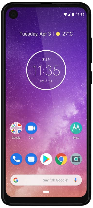 Motorola One Action smartphone (vit)
