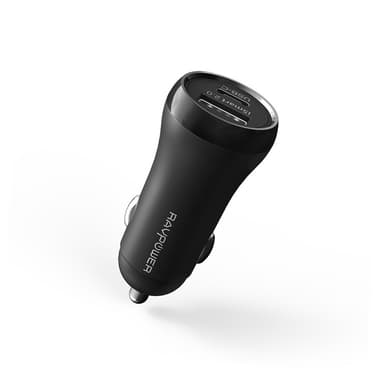 RAVPower 2-port car charger 36W USB-C og USB-A quick charge output