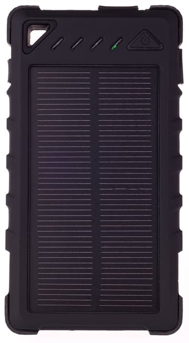 GreyLime Power Solar, 8000 mAh powerbank, 1,2W solcellsladdare, Svart