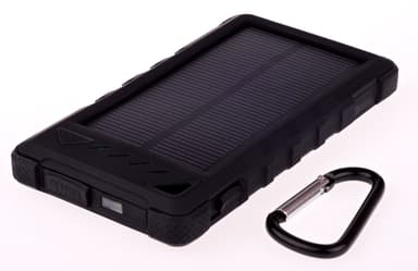 GreyLime Power Solar, 8000 mAh powerbank, 1,2W solcellsladdare, Svart