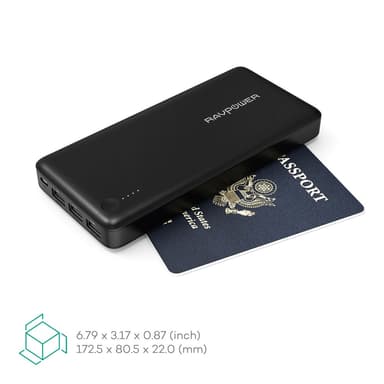 RAVPower Xtreme, 26800 mAh powerbank, iSmart, Svart