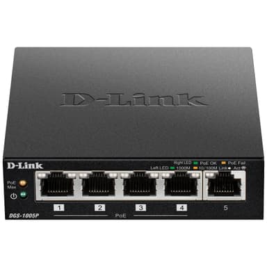 D-Link DGS-1005P 5-port Gigabit PoE+ Ethernet switch