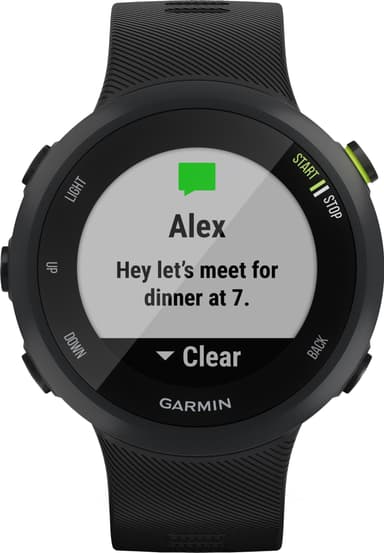 Garmin Forerunner 45 L träningsklocka (svart)