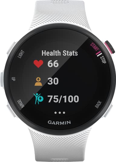 Garmin Forerunner 45 S träningsklocka (svart/vit)