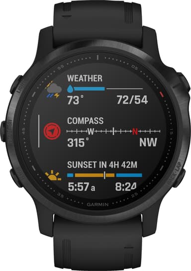Garmin Fenix 6s Pro GPS träningsklocka 42 mm (svart)