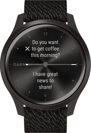 Garmin Vivomove Style hybrid smartwatch (mörkgrå)
