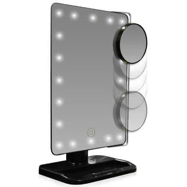 UNIQ Hollywood Sminkspegel med LED-ljus - Svart