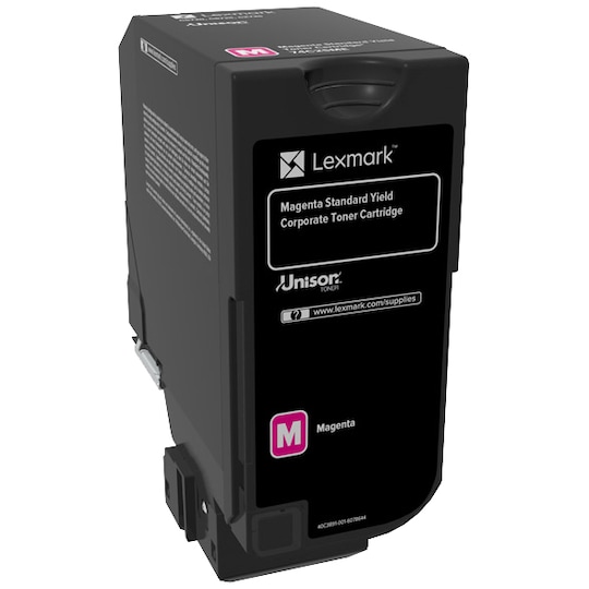Lexmark tonerkassett 74C2SM0 Magenta (return prog)